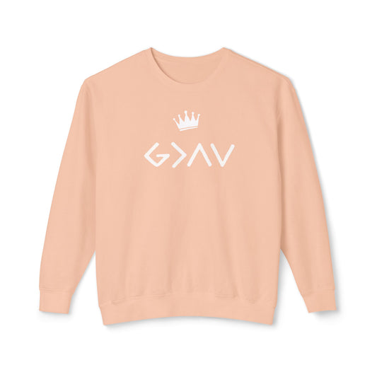 Gods Greater Than Highs and Lows- Unisex Lightweight Crewneck Sweatshirt
