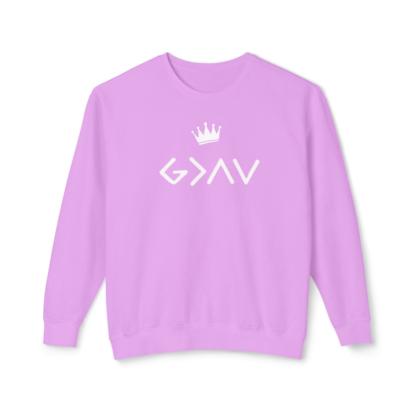 Gods Greater Than Highs and Lows- Unisex Lightweight Crewneck Sweatshirt