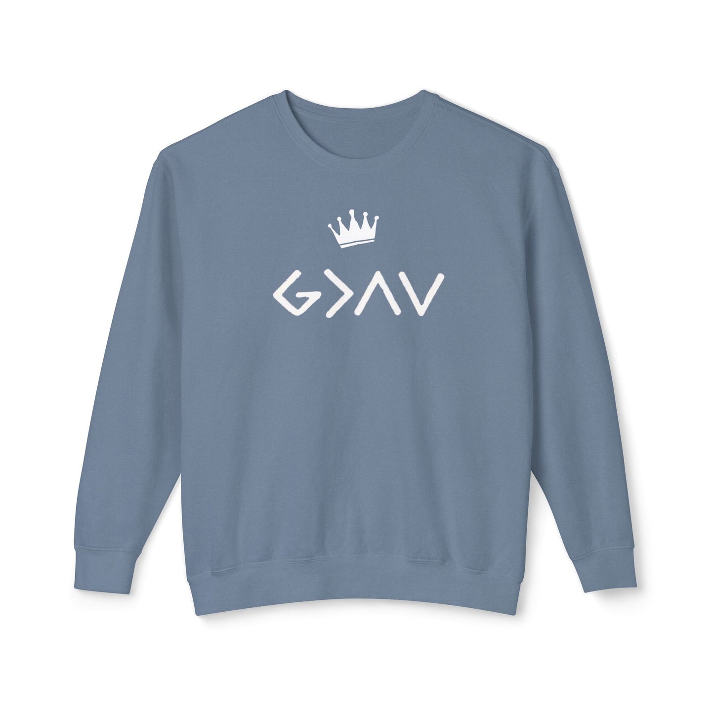 Gods Greater Than Highs and Lows- Unisex Lightweight Crewneck Sweatshirt