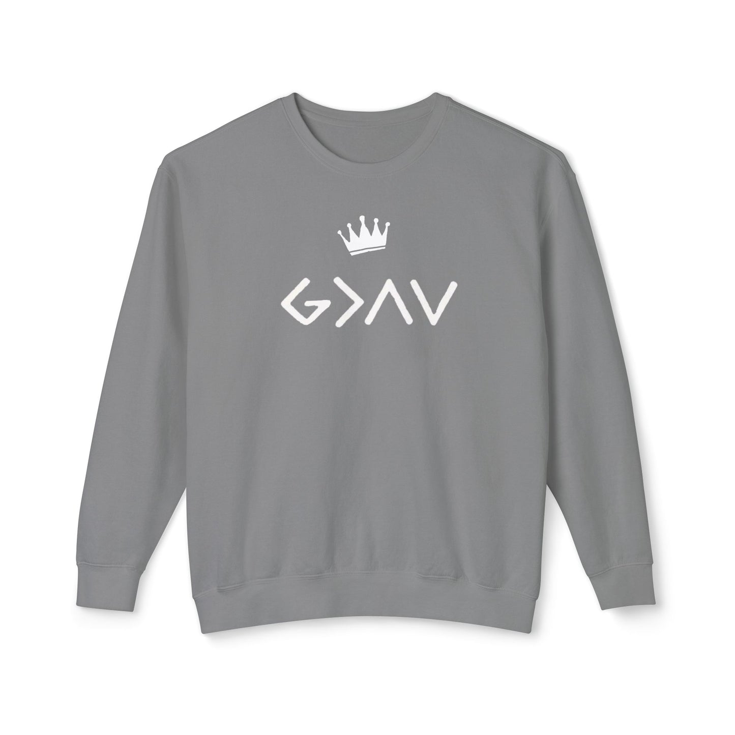 Gods Greater Than Highs and Lows- Unisex Lightweight Crewneck Sweatshirt