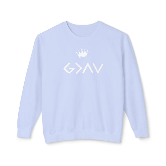 Gods Greater Than Highs and Lows- Unisex Lightweight Crewneck Sweatshirt