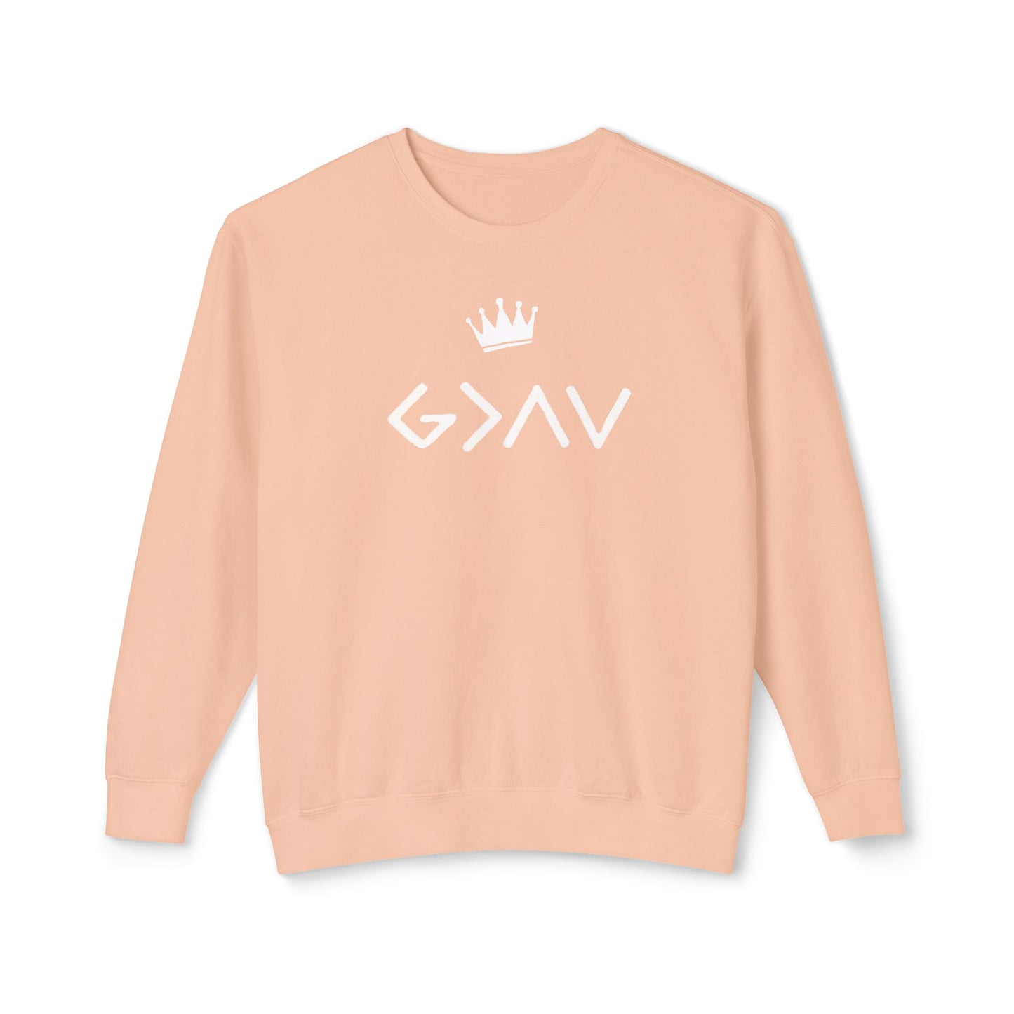 Gods Greater Than Highs and Lows- Unisex Lightweight Crewneck Sweatshirt