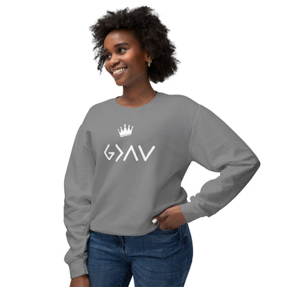 Gods Greater Than Highs and Lows- Unisex Lightweight Crewneck Sweatshirt