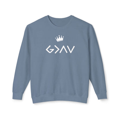 Gods Greater Than Highs and Lows- Unisex Lightweight Crewneck Sweatshirt