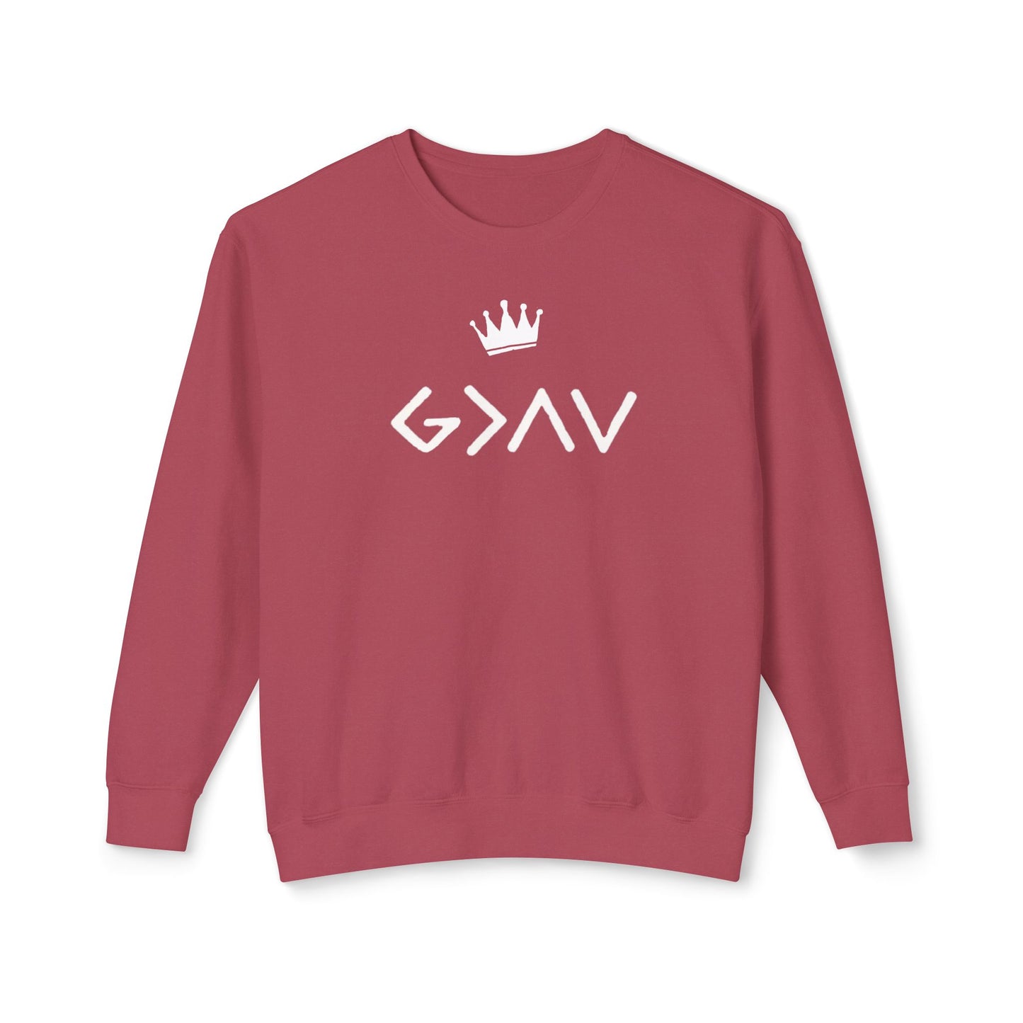 Gods Greater Than Highs and Lows- Unisex Lightweight Crewneck Sweatshirt